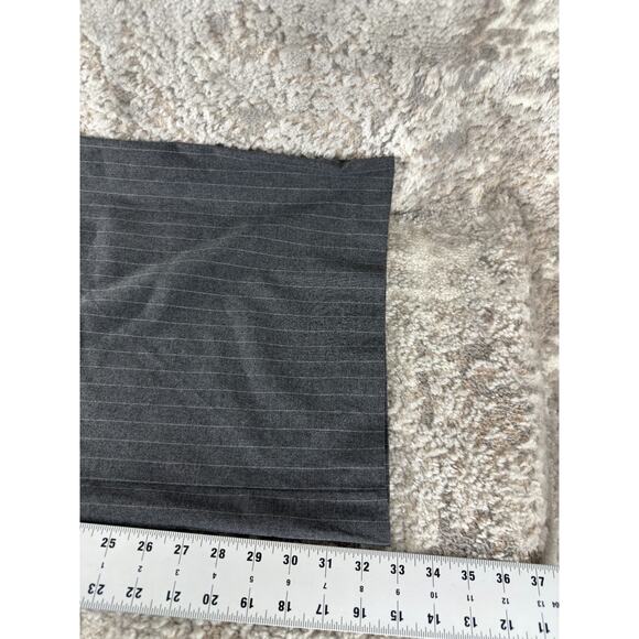 NEW Worthington Size 12 Pin Striped Wide Leg Pants Gray Button Zip Casual NWT - Picture 6 of 13